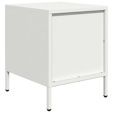Sängbord 2 st vit 35x39x43,5 cm stål