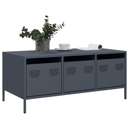 Soffbord antracit 101,5x50x43,5 cm kallvalsat stål