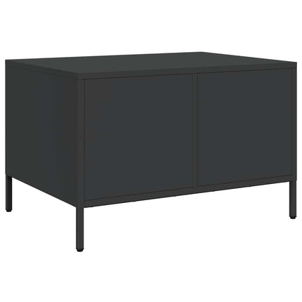 Soffbord svart 68,5x50x43,5 cm kallvalsat stål