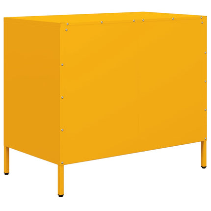 Skänk senapsgul 68x39x58,5 cm kallvalsat stål