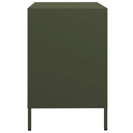 Skänk olivgrön 68x39x58,5 cm kallvalsat stål
