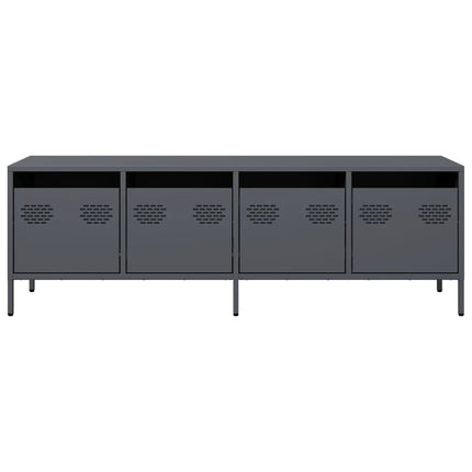 Tv-bänk antracit 135x39x43,5 cm kallvalsat stål