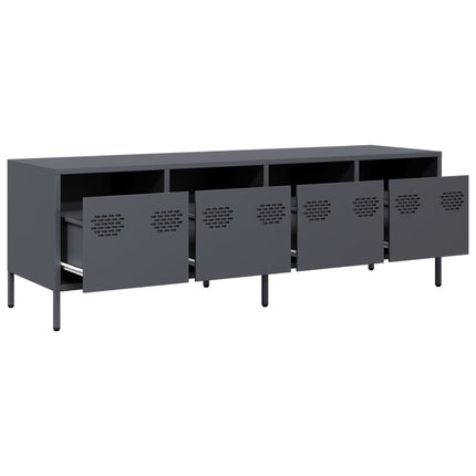 Tv-bänk antracit 135x39x43,5 cm kallvalsat stål
