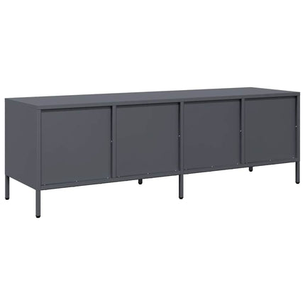 Tv-bänk antracit 135x39x43,5 cm kallvalsat stål