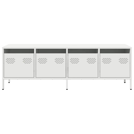 Tv-bänk vit 135x39x43,5 cm kallvalsat stål