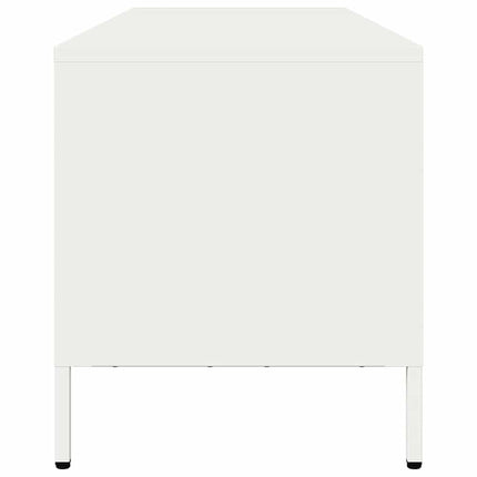 Tv-bänk vit 135x39x43,5 cm kallvalsat stål