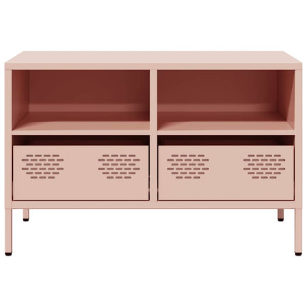 Tv-bänk rosa 68x39x43,5 cm kallvalsat stål