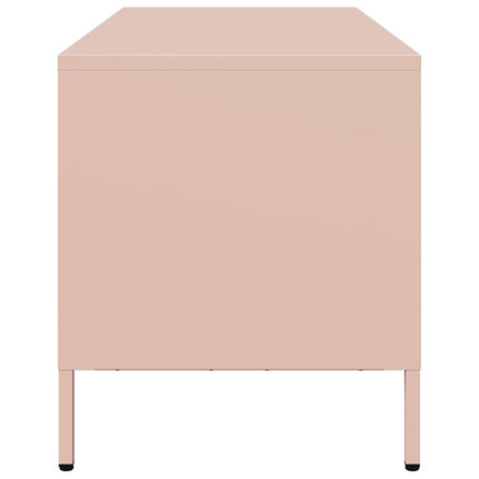 Tv-bänk rosa 68x39x43,5 cm kallvalsat stål