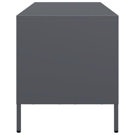 Tv-bänk antracit 68x39x43,5 cm kallvalsat stål