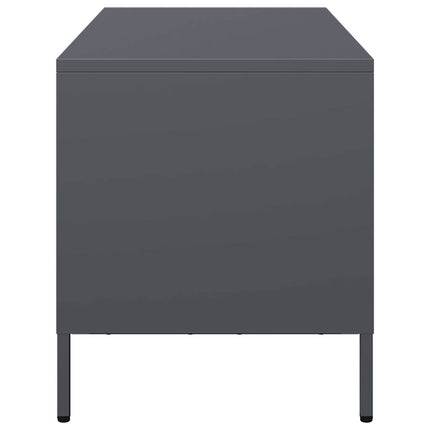 Tv-bänk antracit 101,5x39x43,5 cm kallvalsat stål