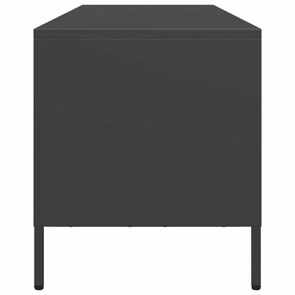 Tv-bänk svart 135x39x43,5 cm kallvalsat stål