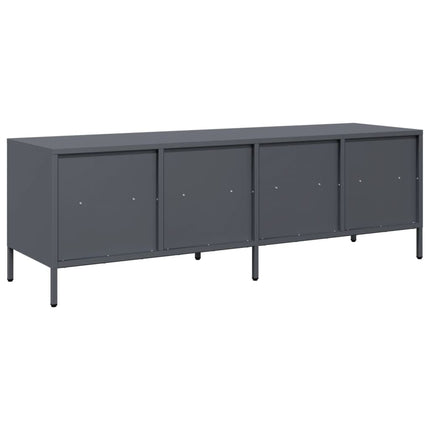 Tv-bänk antracit 135x39x43,5 cm kallvalsat stål