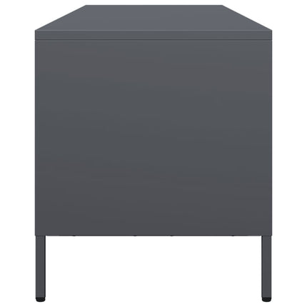 Tv-bänk antracit 135x39x43,5 cm kallvalsat stål