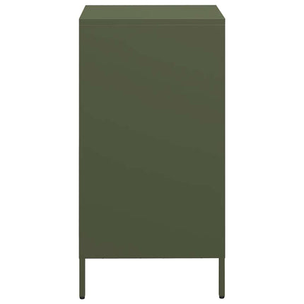 Skänk olivgrön 35x39x73,5 cm kallvalsat stål