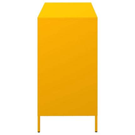 Skänk senapsgul 101,5x39x73,5 cm kallvalsat stål