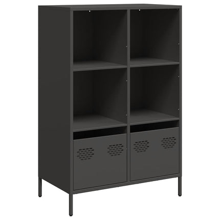 Högskåp svart 68x39x103,5 cm stål