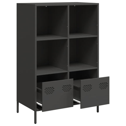 Högskåp svart 68x39x103,5 cm stål