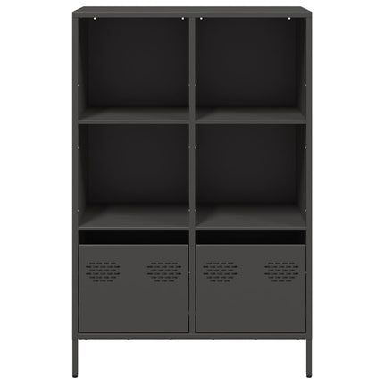 Högskåp svart 68x39x103,5 cm stål