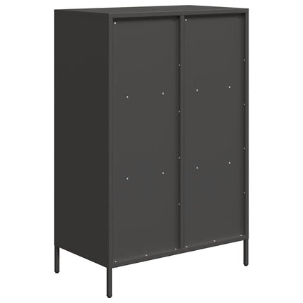 Högskåp svart 68x39x103,5 cm stål