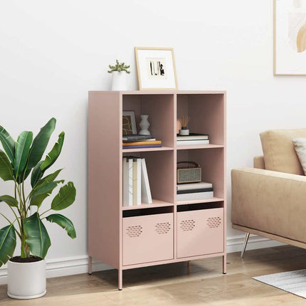 Högskåp rosa 68x39x103,5 cm stål