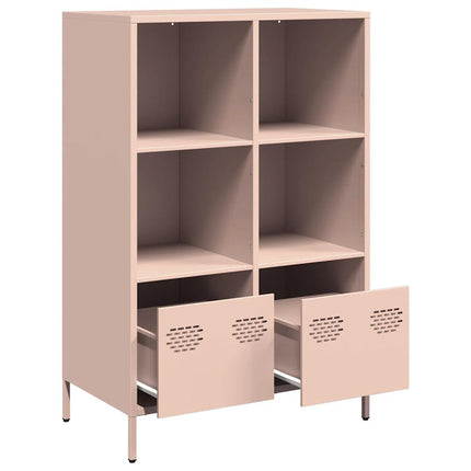 Högskåp rosa 68x39x103,5 cm stål