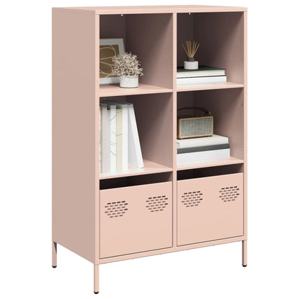 Högskåp rosa 68x39x103,5 cm stål