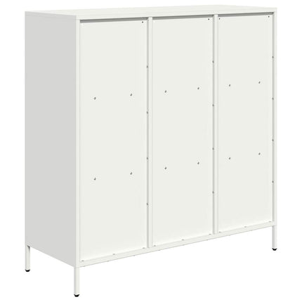 Högskåp vit 101,5x39x103,5 cm stål