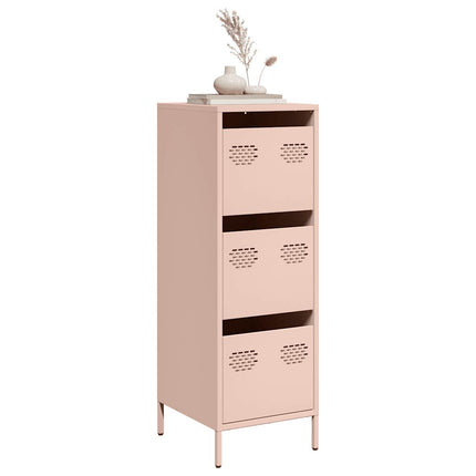 Högskåp rosa 39x35x103,5 cm stål