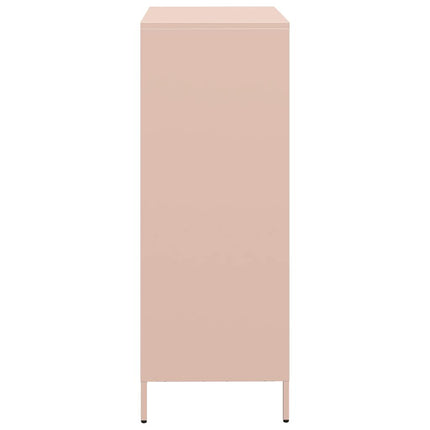 Högskåp rosa 68x39x103,5 cm stål