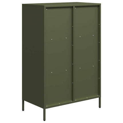 Högskåp olivgrön 68x39x103,5 cm stål