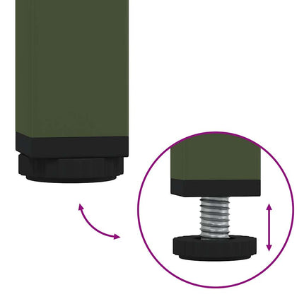 Högskåp olivgrön 68x39x103,5 cm stål