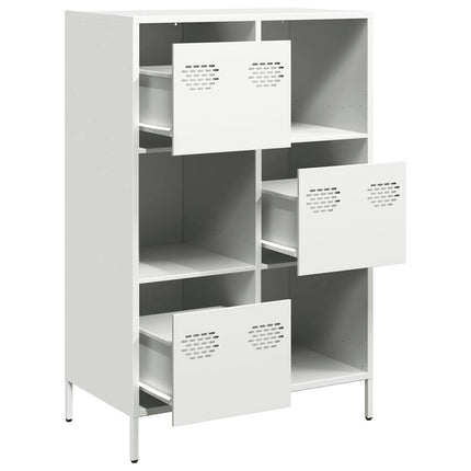 Högskåp vit 68x39x103,5 cm stål