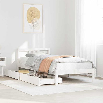 Sängram Utan Madrass Massiv Furu