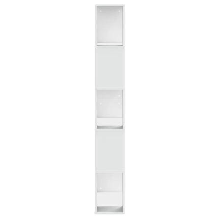 Bokhylla 5 hyllplan vit 80,5x23,5x162,5 cm konstruerat trä