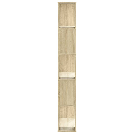 Bokhylla 5 hyllplan sonoma-ek 80,5x23,5x162,5cm konstruerat trä