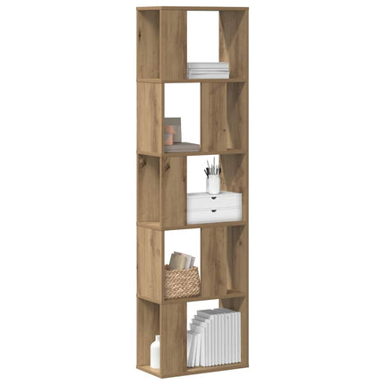 Bokhylla 5 hyllplan ek 45x23,5x162,5 cm konstruerat trä