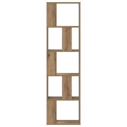 Bokhylla 5 hyllplan ek 45x23,5x162,5 cm konstruerat trä