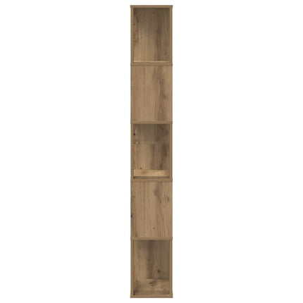 Bokhylla 5 hyllplan ek 45x23,5x162,5 cm konstruerat trä