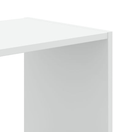 Bokhylla vit 102x32x102 cm konstruerat trä