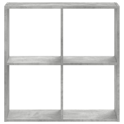 Bokhylla betonggrå 68,5x32x68,5 cm konstruerat trä