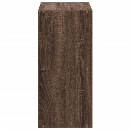 Bokhylla brun ek 68,5x32x68,5 cm konstruerat trä