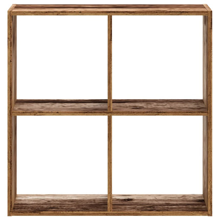 Bokhylla åldrat trä 68,5x32x68,5 cm konstruerat trä