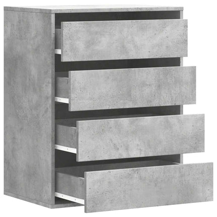Byrå betonggrå 60x41x76 cm konstruerat trä
