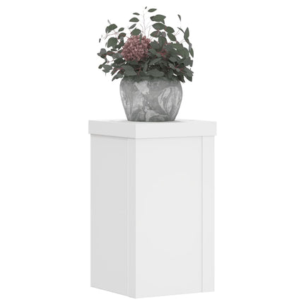 Växtställ 2 st vit 10x10x18 cm konstruerat trä