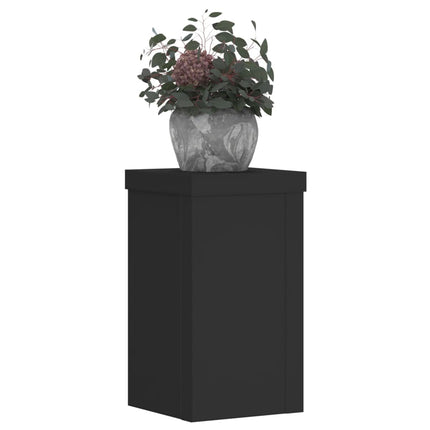 Växtställ 2 st svart 10x10x18 cm konstruerat trä