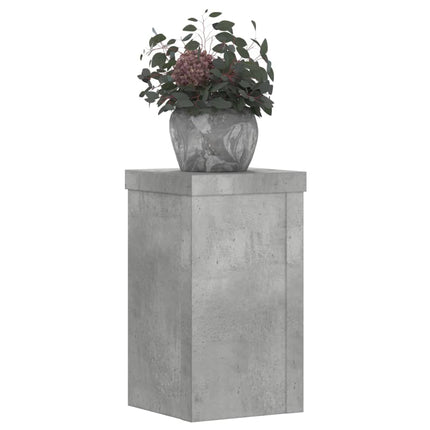Växtställ 2 st betonggrå 10x10x18 cm konstruerat trä