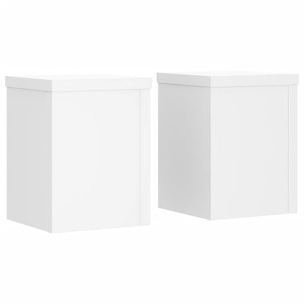 Växtställ 2 st vit 15x15x20 cm konstruerat trä