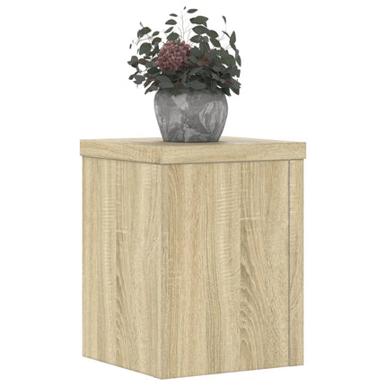 Växtställ 2 st sonoma ek 15x15x20 cm konstruerat trä