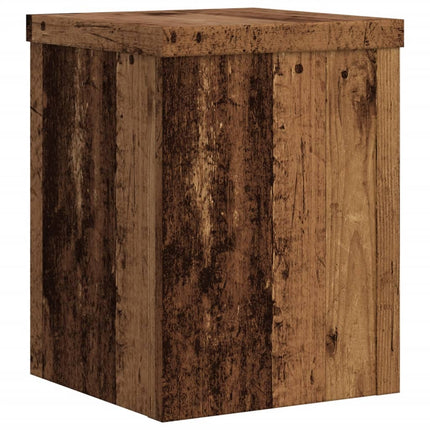 Växtställ 2 st åldrat trä 15x15x20 cm konstruerat trä