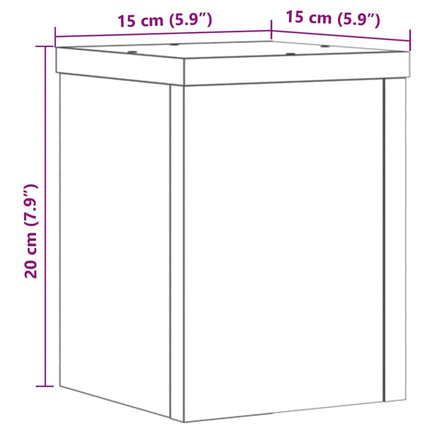 Växtställ 2 st ek 15x15x20 cm konstruerat trä